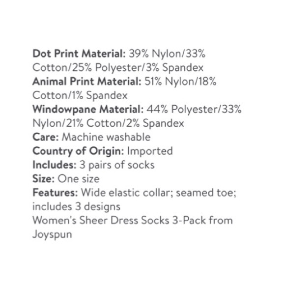 Joyspun Sheer Fashion Print Socks - Picture 6 of 6